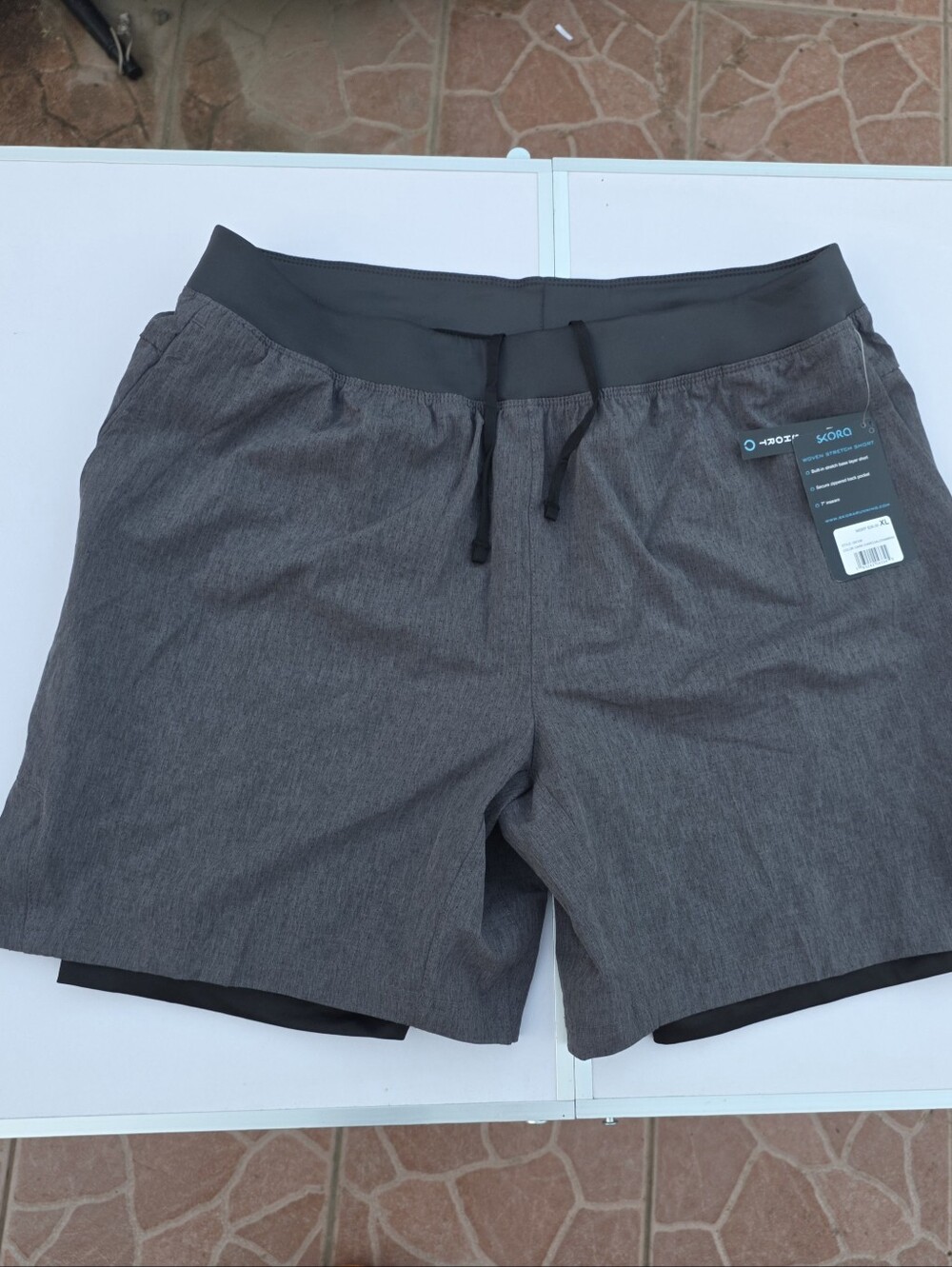 Men's Athletic Gray Skora 2 In Shorts Stretch XL Nwt